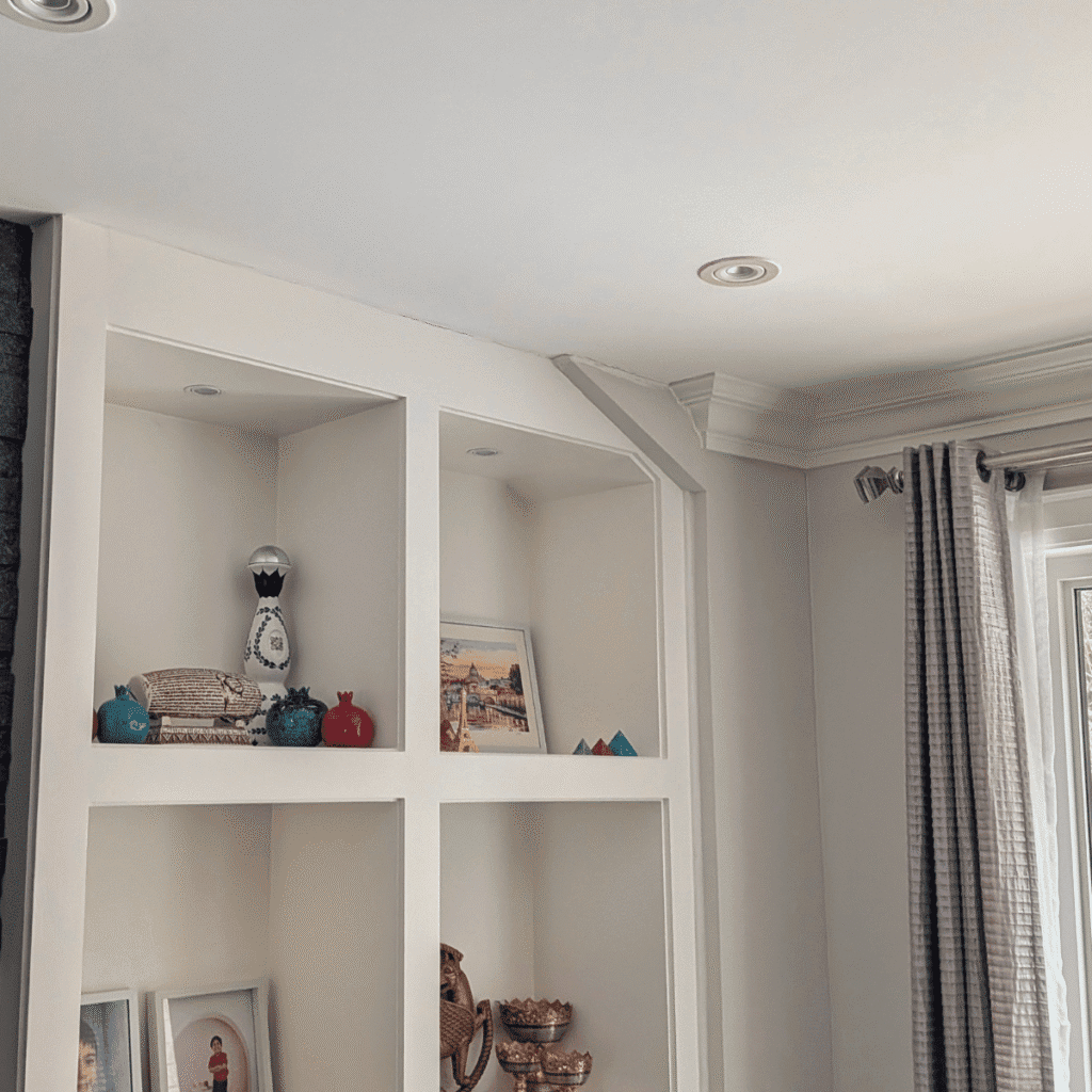 Freshly painted room with clean and modern look