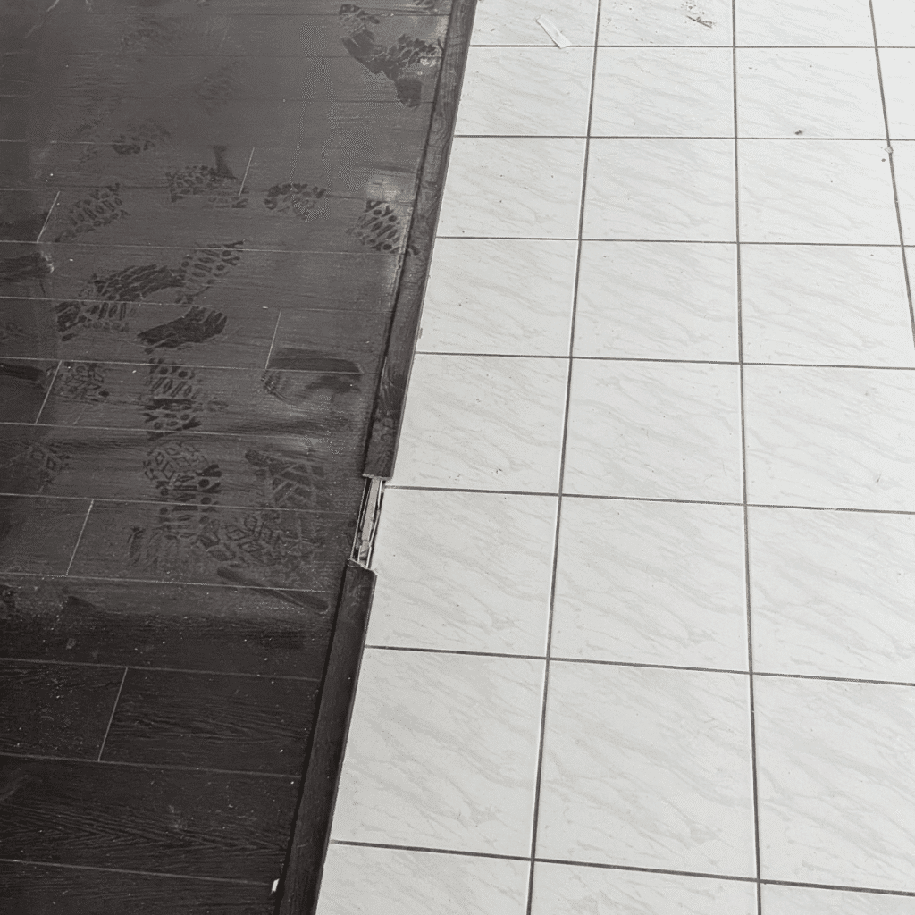 Finished flooring with clean and even appearance