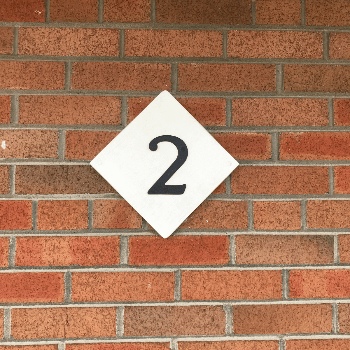 Freshly painted house numbers with clean and visible finish