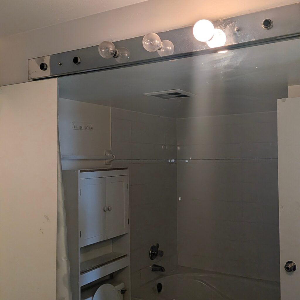 Technician installing modern ceiling light fixture in Toronto home