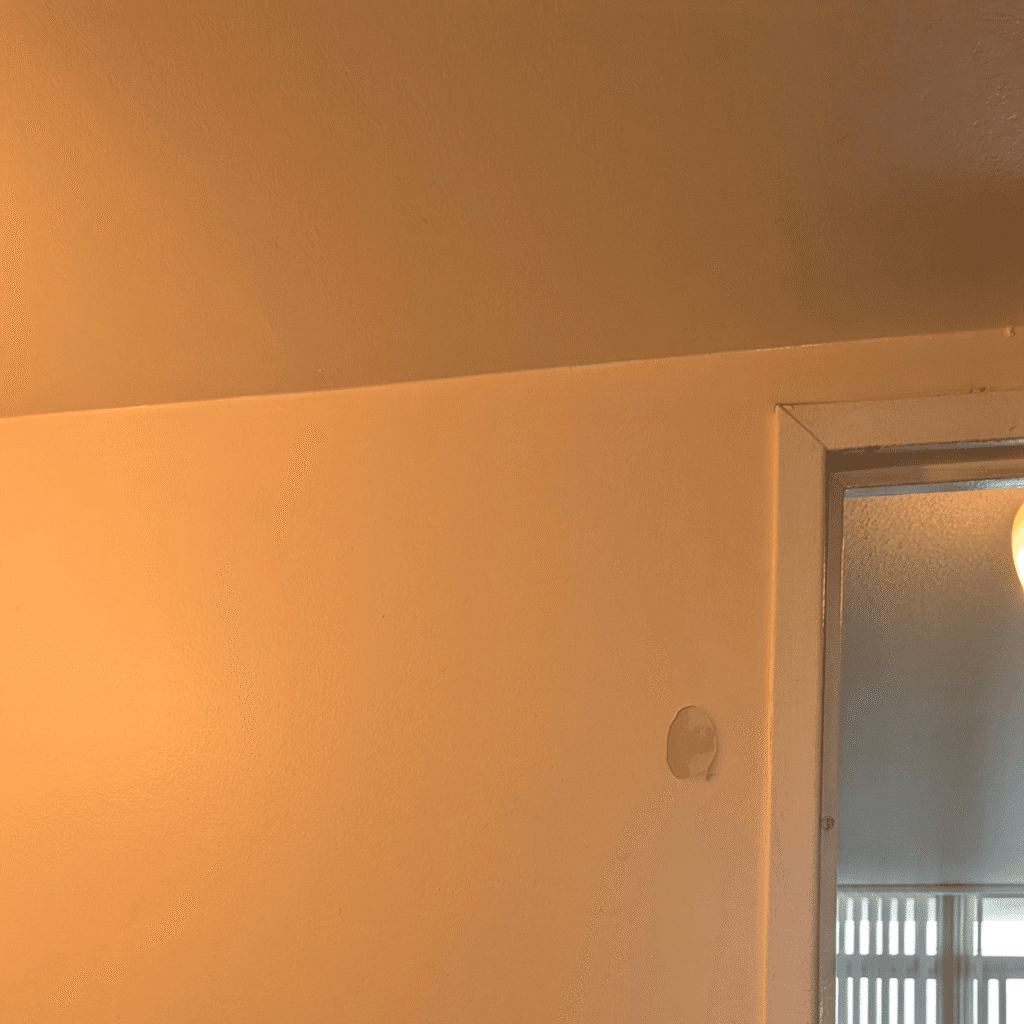 Wall surface being prepared before painting