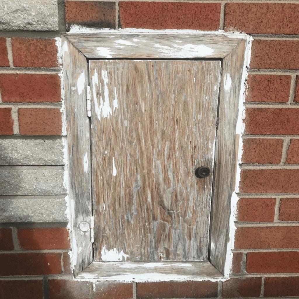 Preparing wooden door before painting