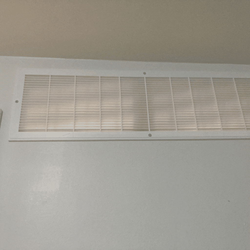 Clean wall vent installed for improved airflow