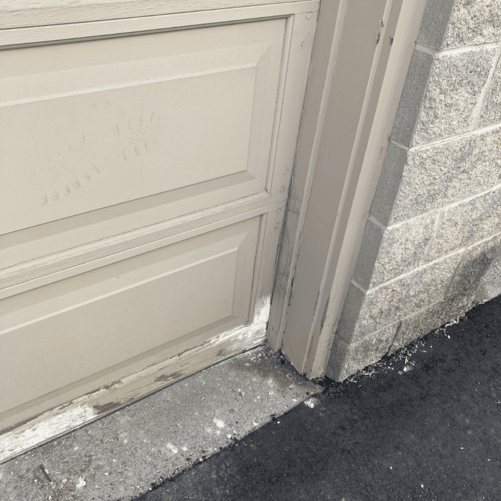 Preparing garage door before applying exterior paint