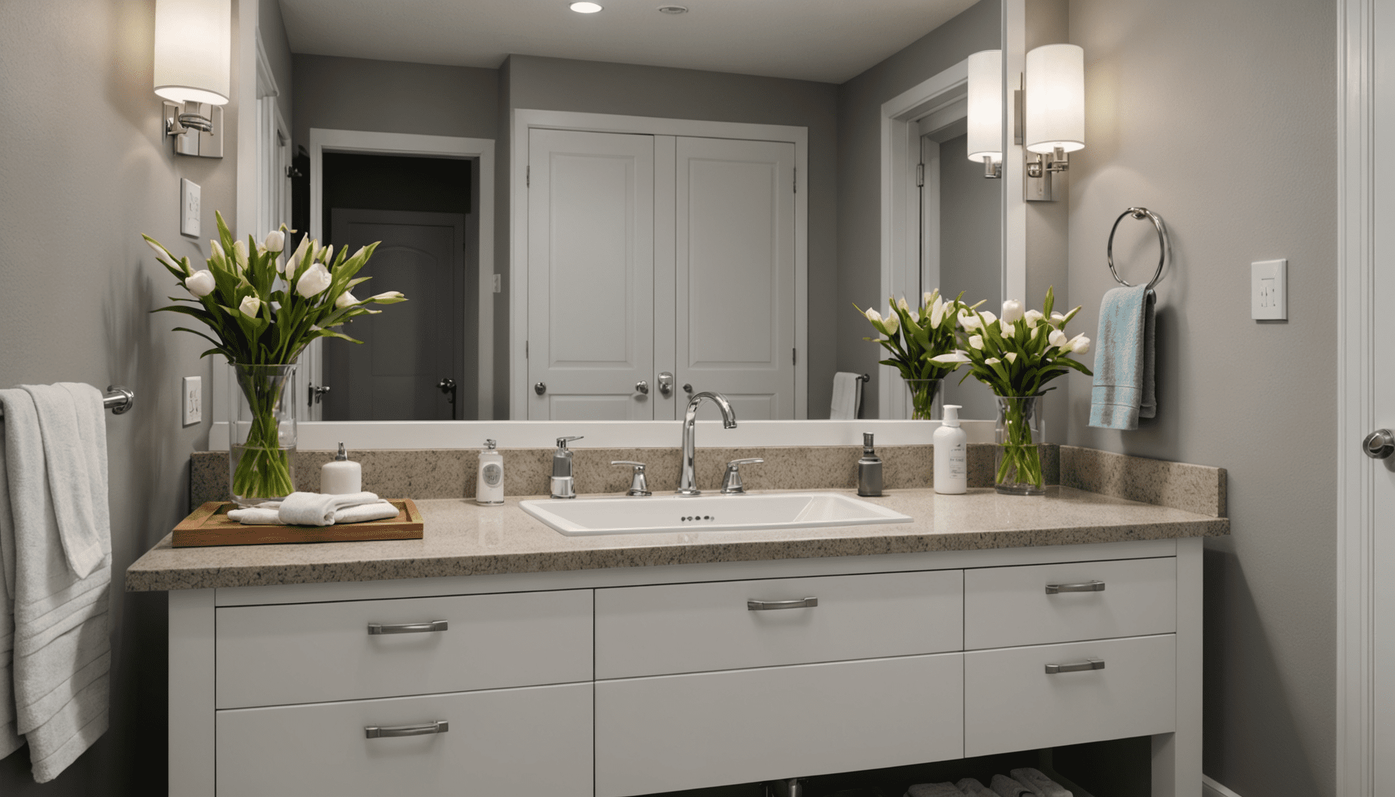 Well-maintained vanity area after bathroom maintenance Toronto
