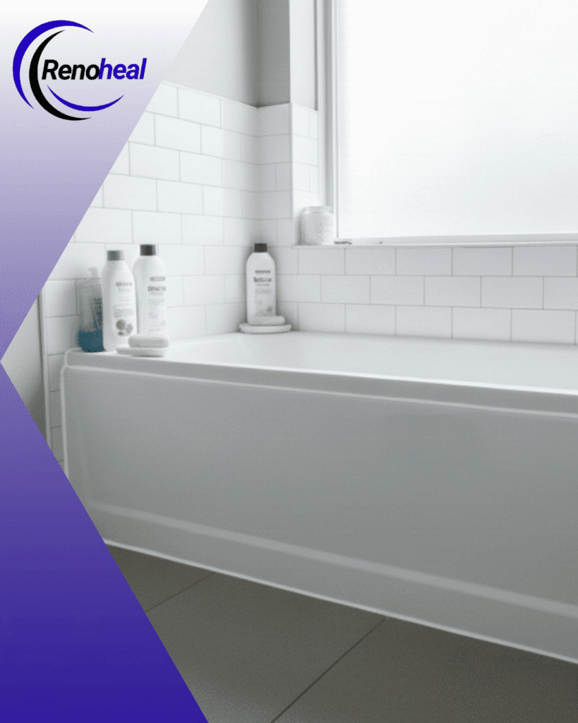 bathtub caulking before and after North York mold removal waterproof sealing