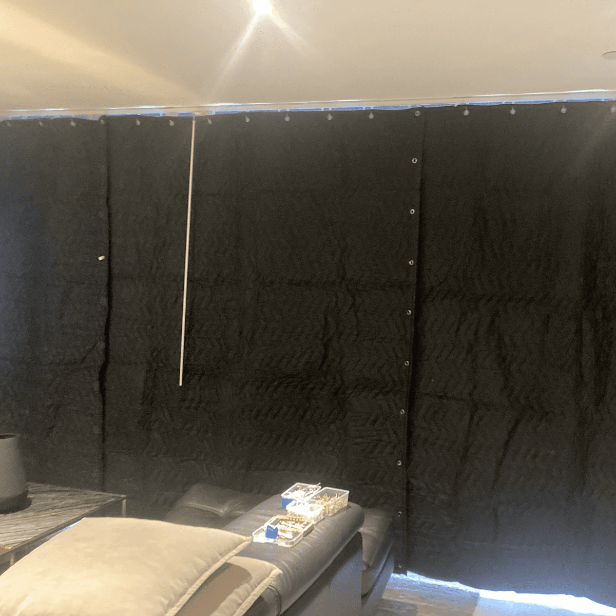 curtain installation clean modern window treatment aligned setup
