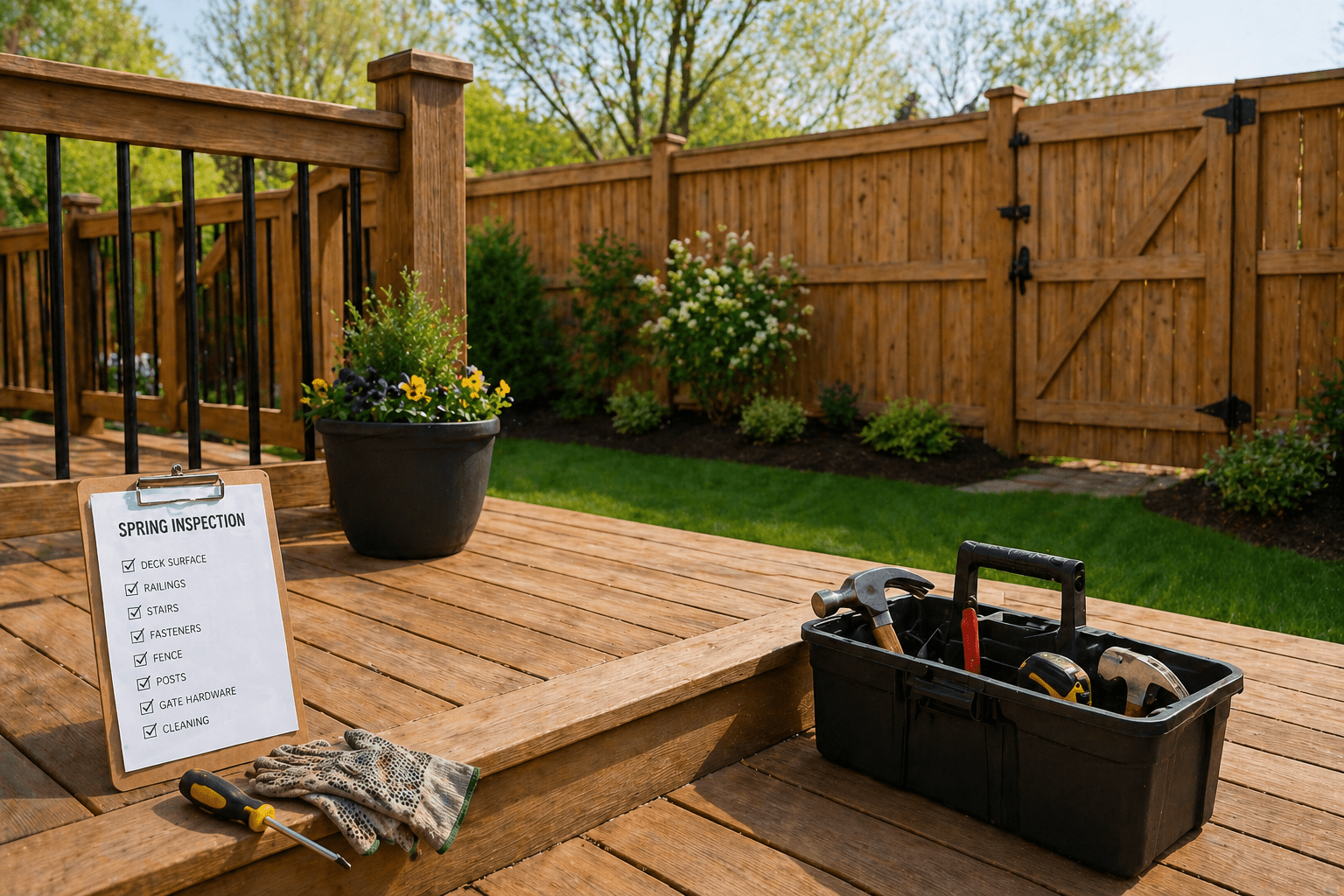 deck repair Toronto spring maintenance outdoor wood structure