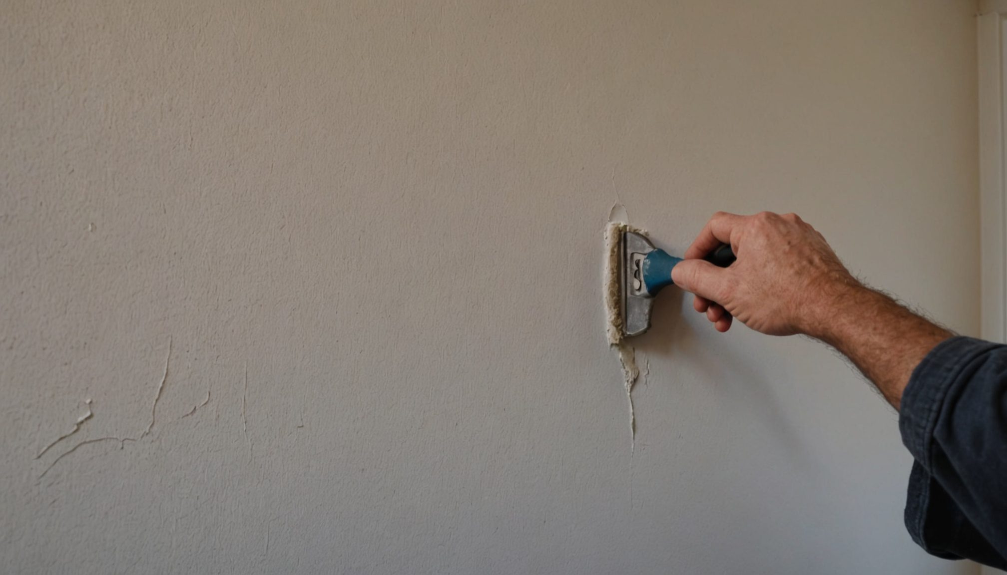 Freshly repaired drywall patch with smooth compound finish - Fast Drywall Repair Toronto GTA