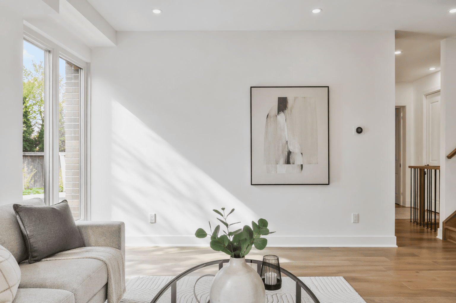 smooth drywall repair finished wall painted Toronto home