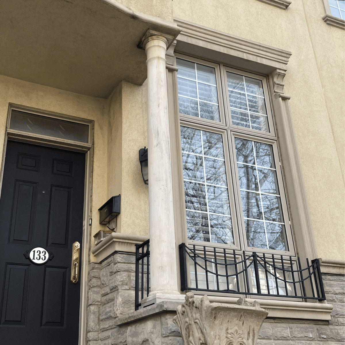 exterior column painting clean house entrance modern finish