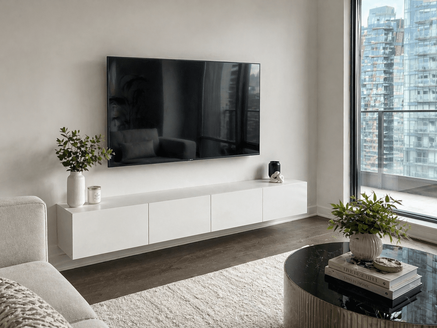 professional TV mounting Toronto clean modern setup