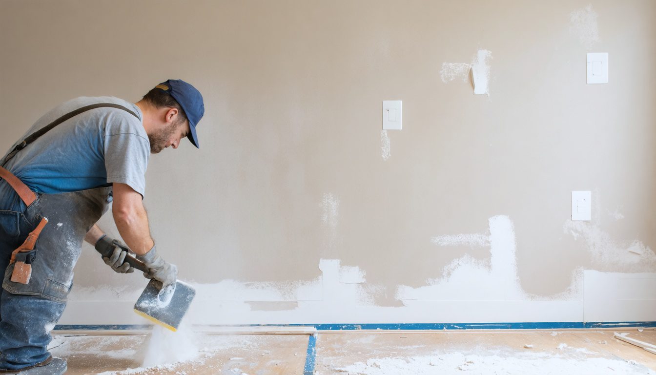 sanding drywall repair patch smooth before painting Toronto home
