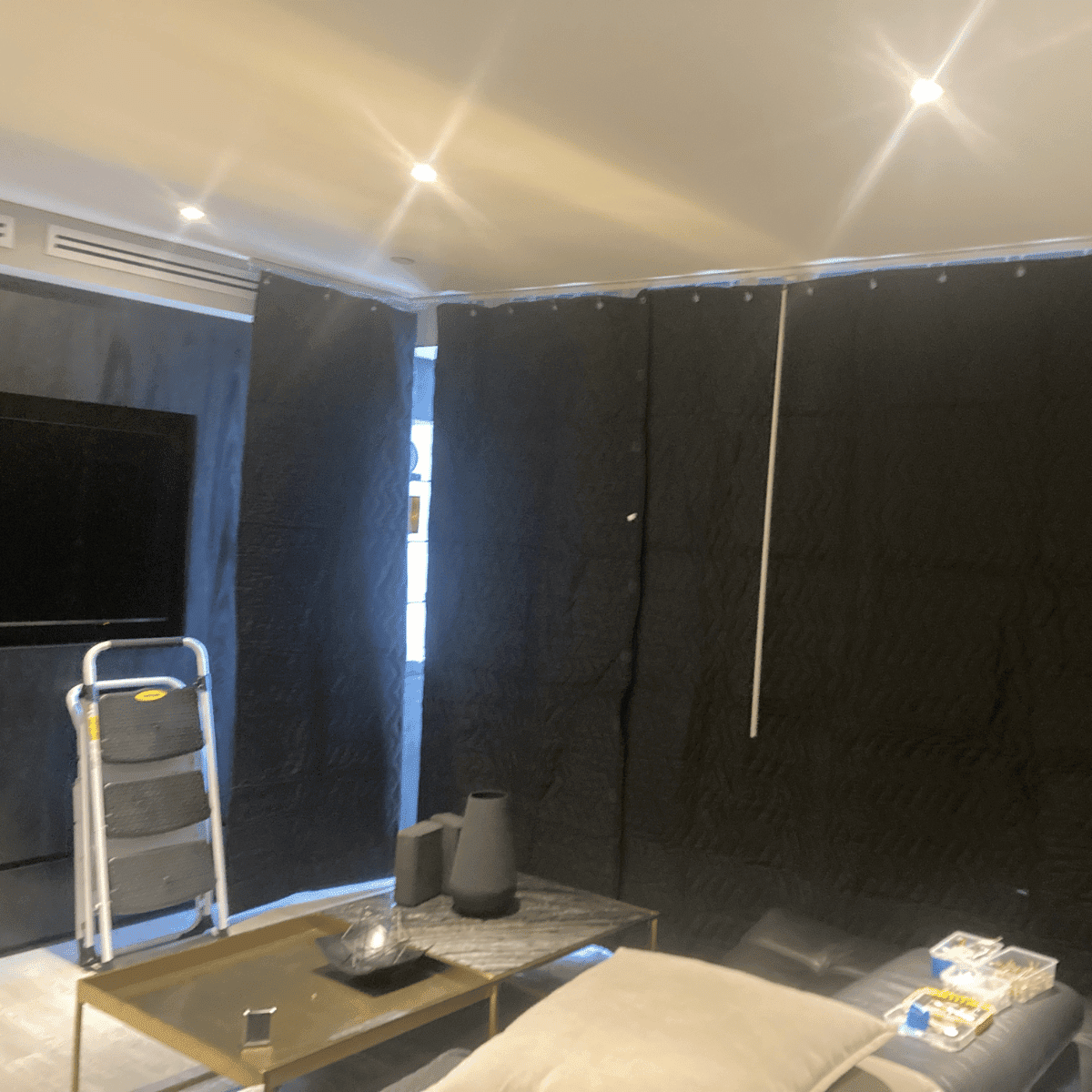 uneven curtain rod loose brackets wall damage problem