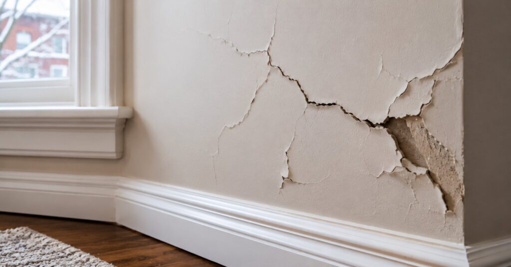 wall cracked with no handyman