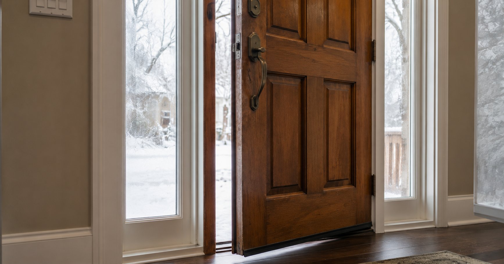 door won't close properly during winter Toronto
