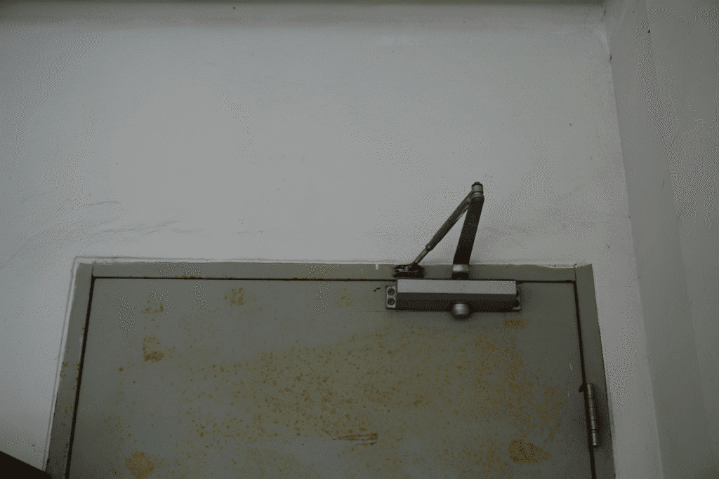 properly installed door closer smooth closing commercial entrance