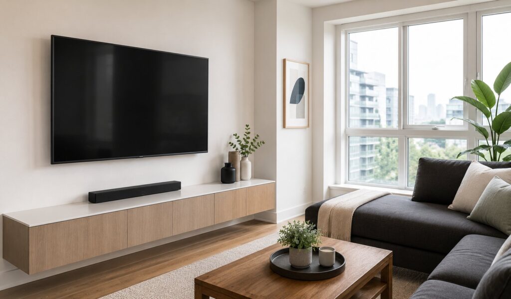 TV wall mount installation process