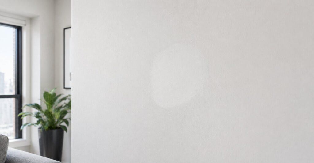perfectly repaired drywall smooth painted wall